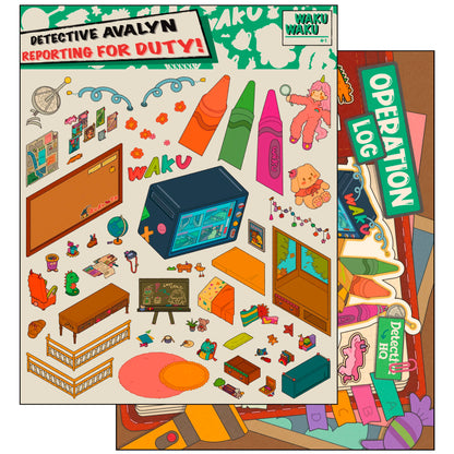 Dreamy Life 3D Sticker | 4 Cute Miniature Scenes