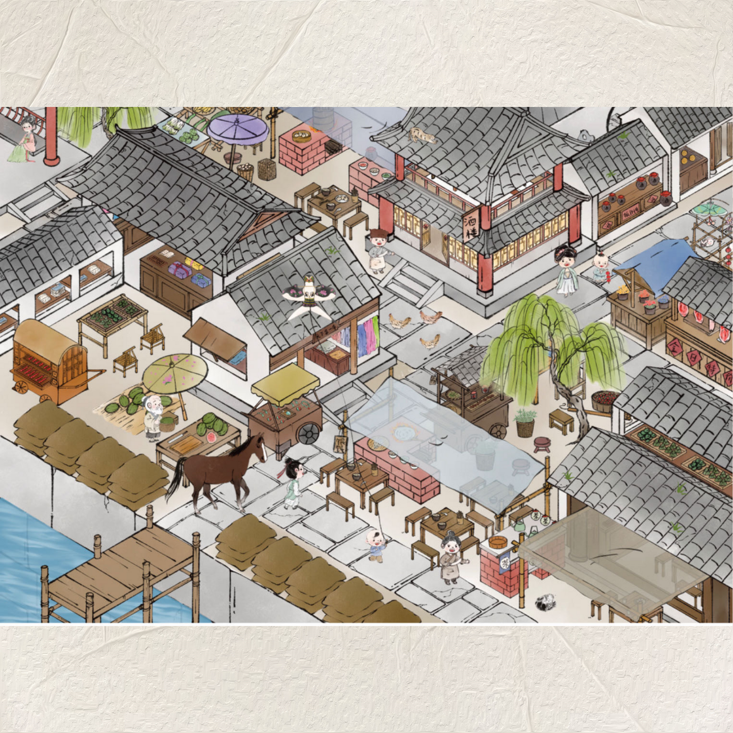 Mock Shop 3D Sticker | 4 Cute Miniature Scenes