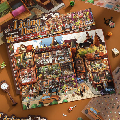 British Retro Cottage 3D Sticker