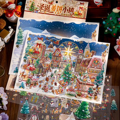 Christmas Gingerbread Town 3D Sticker
