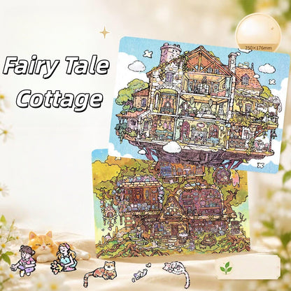 Fairy Tale Cottage 3D Sticker | 2 Cute Miniature Scenes