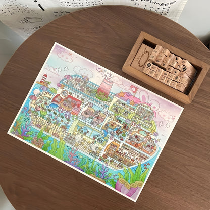 Warm Corners 3D Sticker | 2 Cute Miniature Scenes