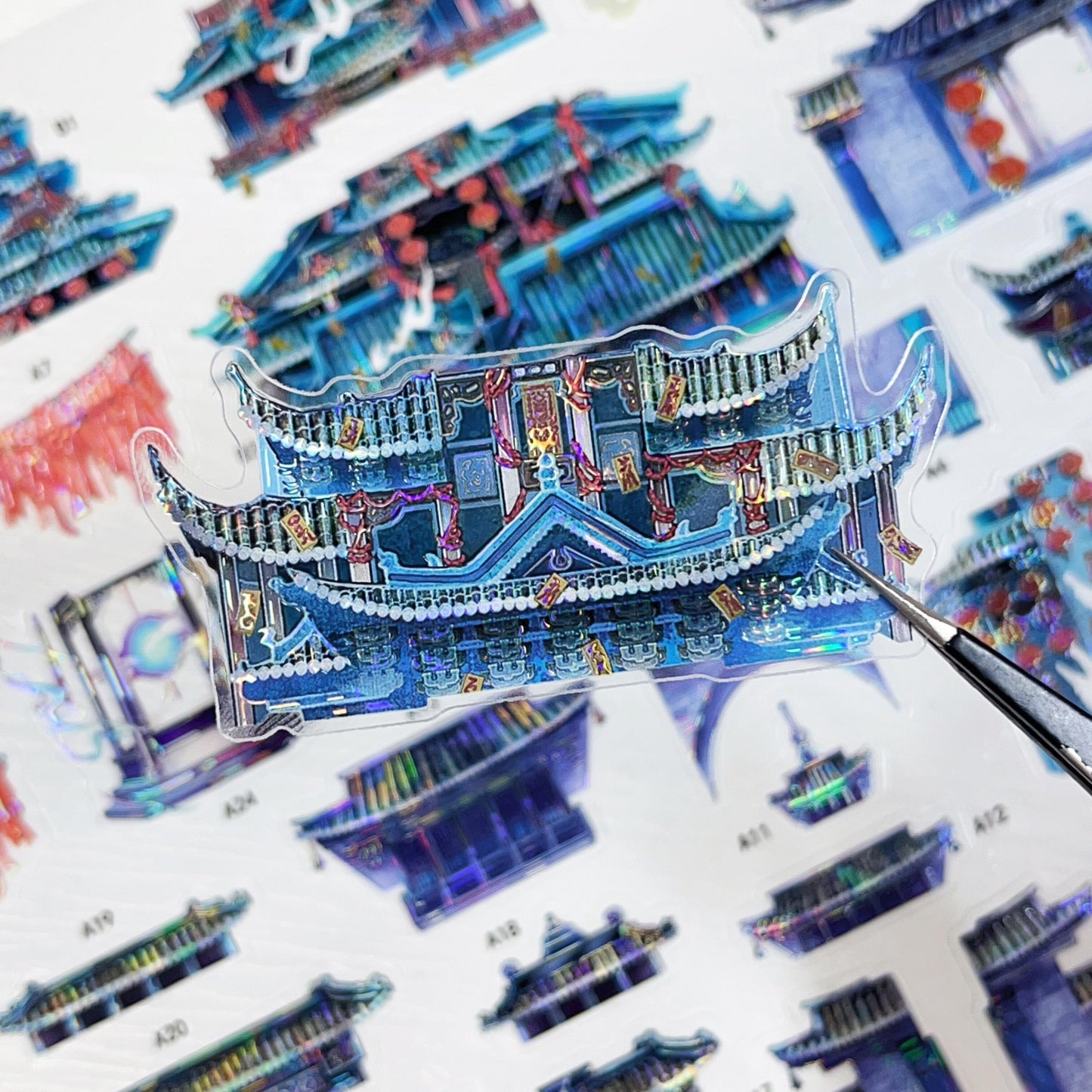 Above Us 3D Sticker | 2 Cute Miniature Scenes