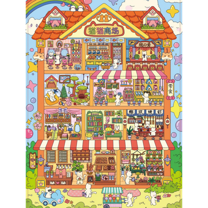Cats Mall 3D Sticker