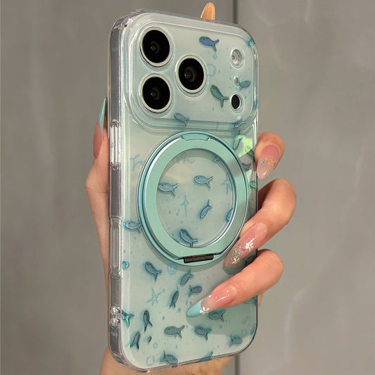 Gilt Goldfish Magnetic Stand Acrylic Phone Case
