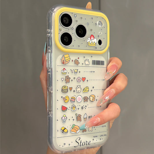 Food Bear Illustration Acrylic Phone Case