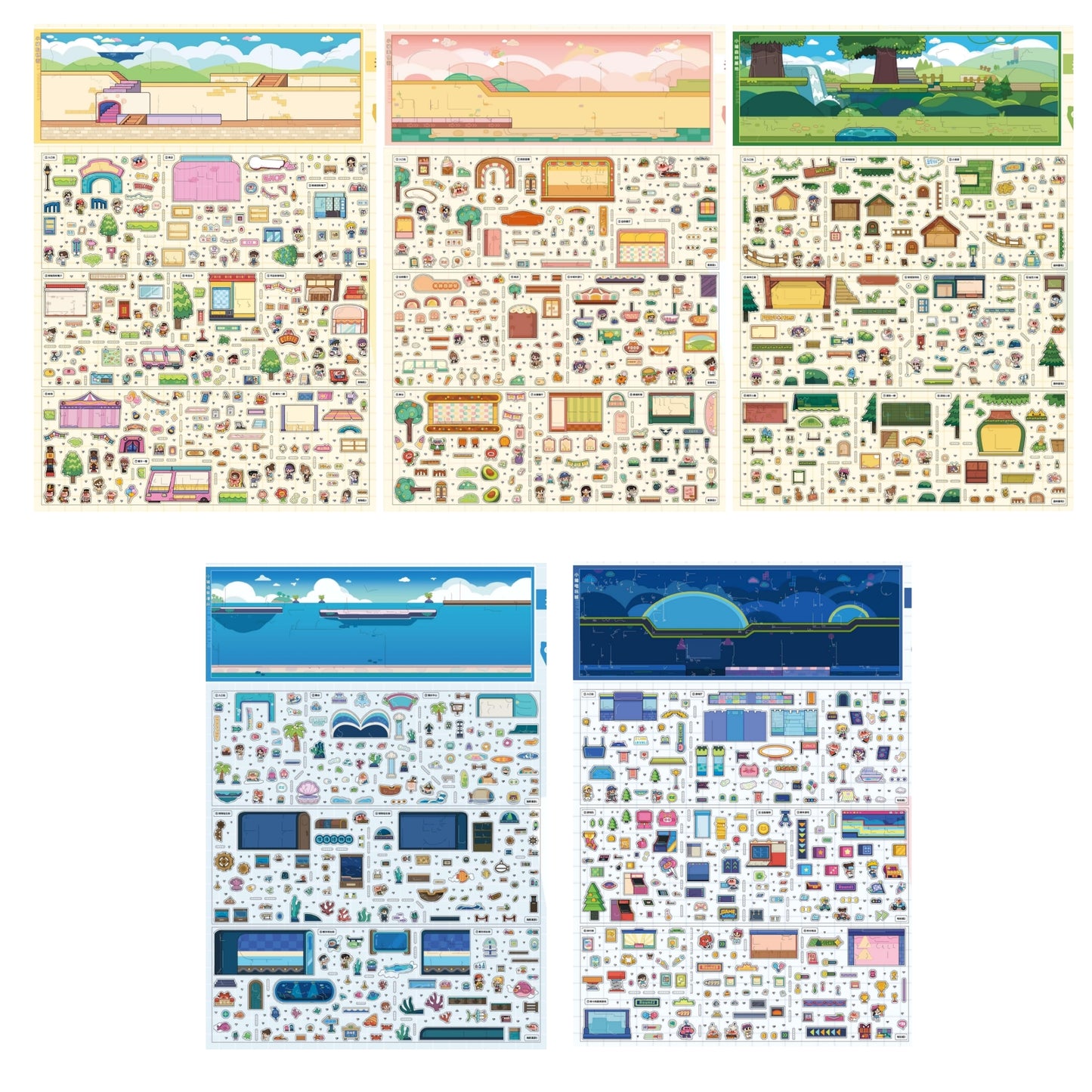 Little Pig Happy Street 3D Sticker Book
