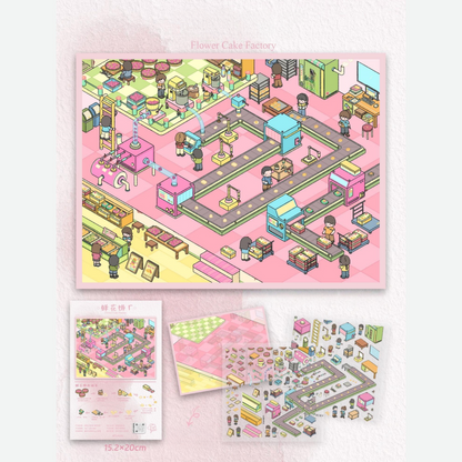 The Fleeting Moments 3D Sticker | 3 Cute Miniature Scenes