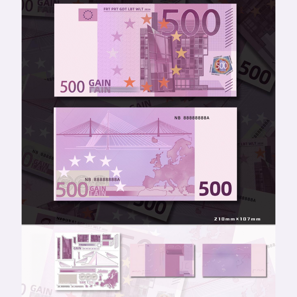 Cash Player 3D Sticker | 5 Cute Miniature Scenes