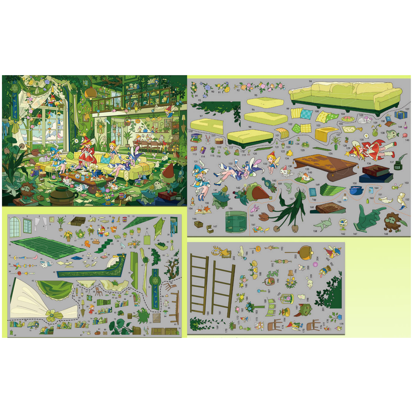 Stops Along the Way 3D Sticker | 4 Cute Miniature Scenes