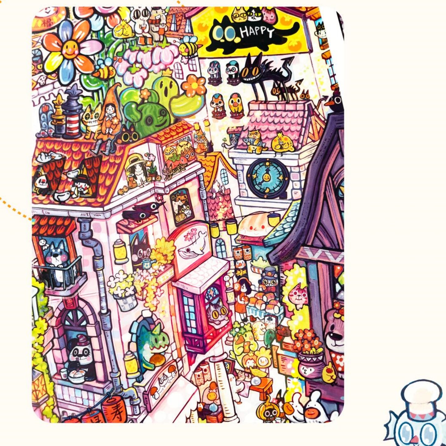 The Corner of the World 3D Sticker | 2 Cute Miniature Scenes
