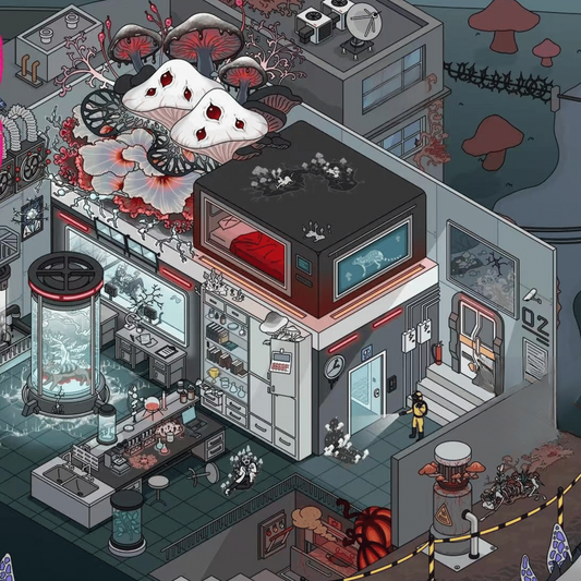 Biochemical Horror 3D Sticker | 3 Cute Miniature Scenes