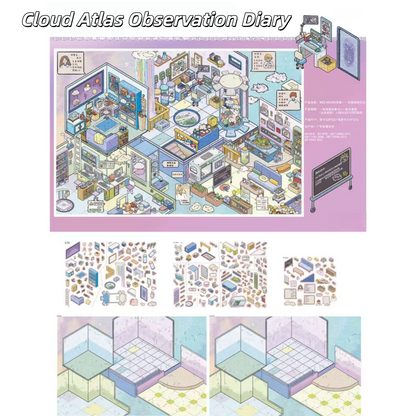 Exploration Journals 3D Sticker | 2 Cute Miniature Scenes