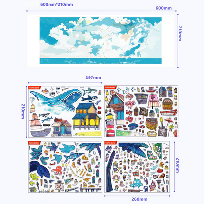 The Corner of the World 3D Sticker | 2 Cute Miniature Scenes