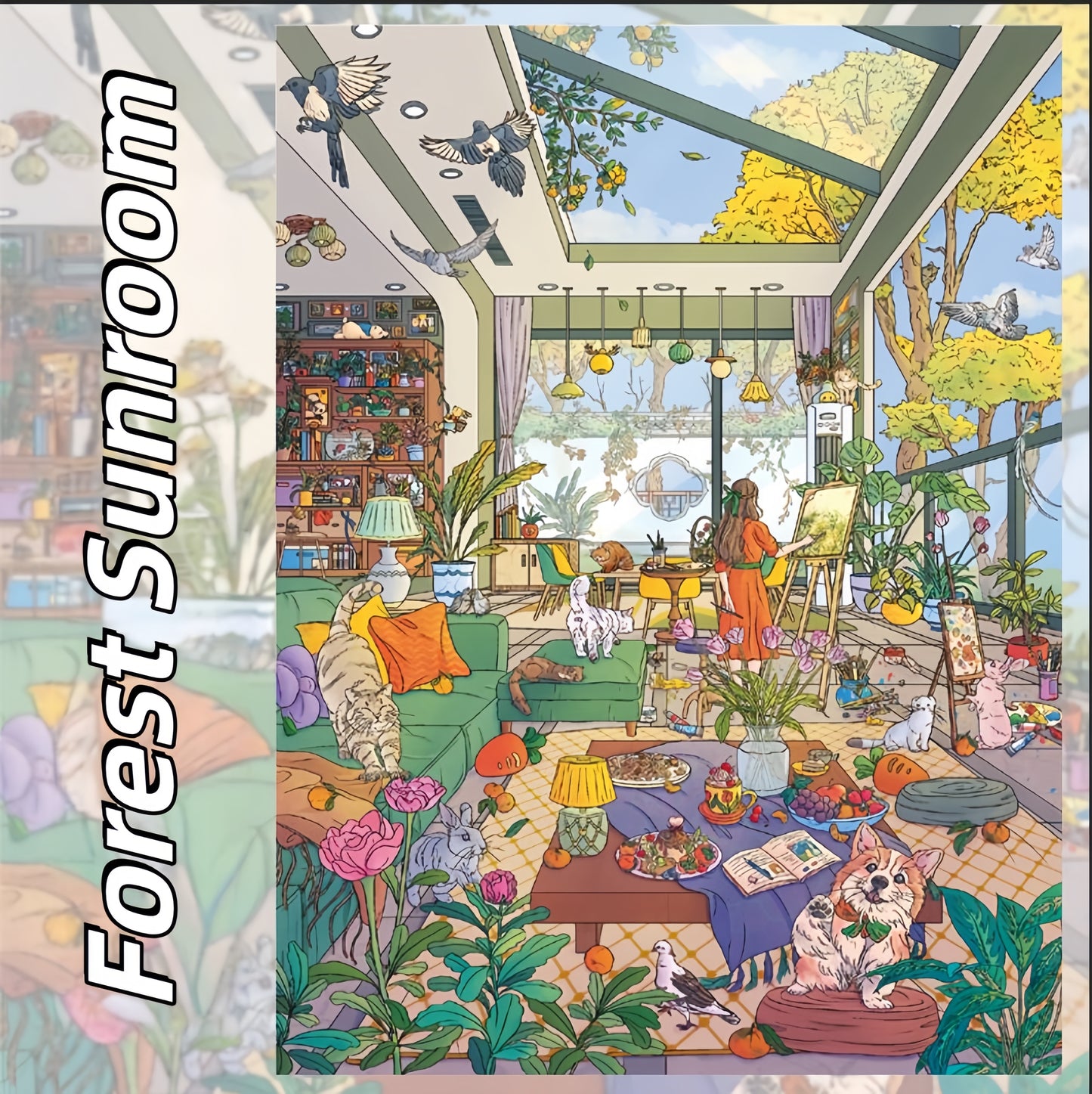 Sunlit Retreats 3D Sticker | 2 Cute Miniature Scenes