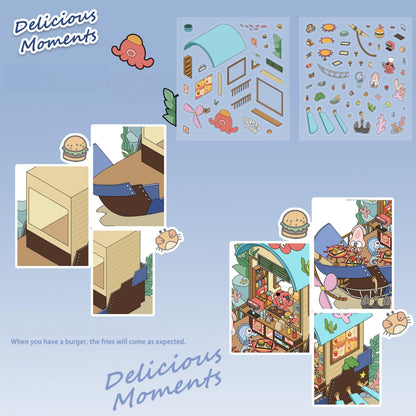 Deep Sea Burger Restaurant 3D Sticker