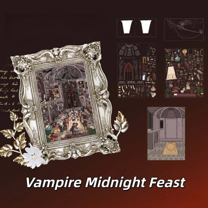 Dark Elegance 3D Sticker | 2 Cute Miniature Scenes