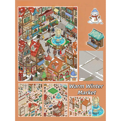 Sweet Seasonal Stories 3D Sticker | 4 Cute Miniature Scenes