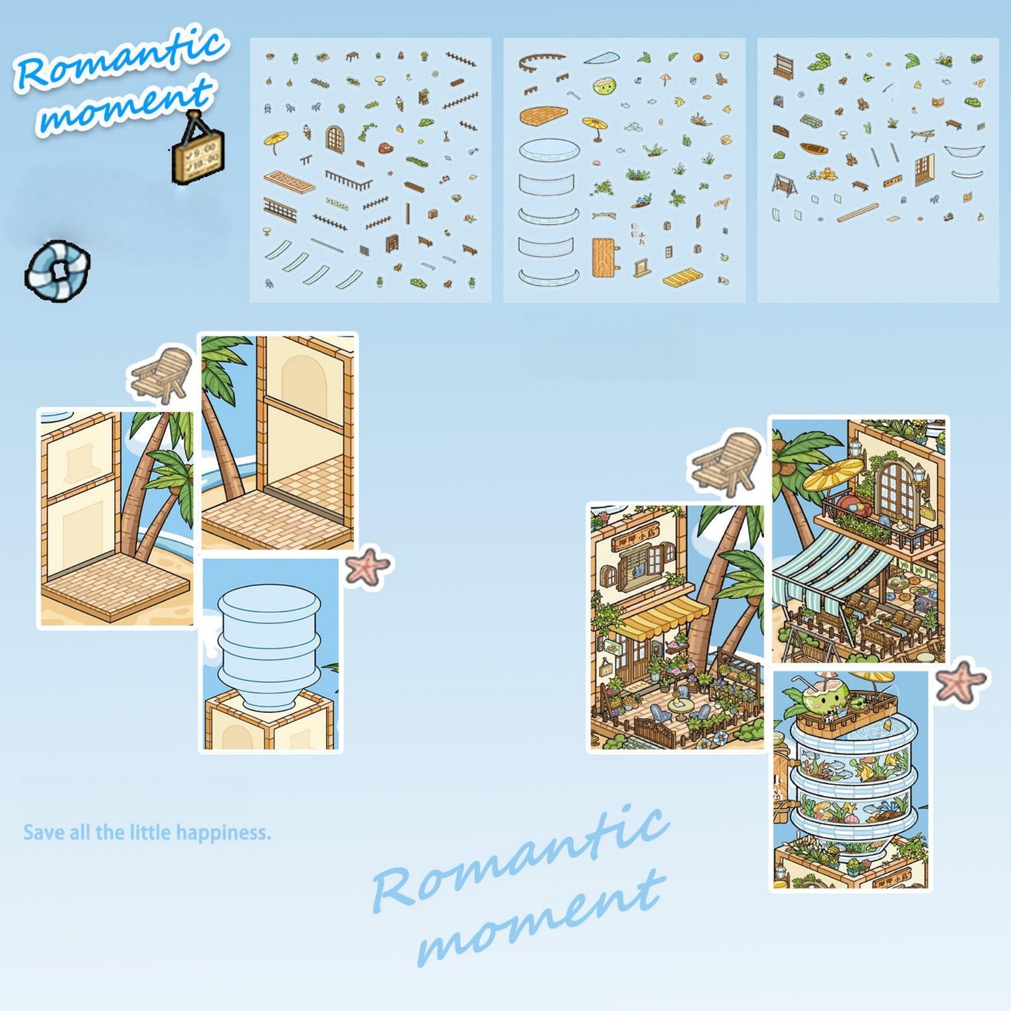 Coconut Island 3D Sticker