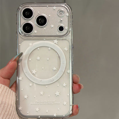 Simple Star Magnetic Stand Acrylic Phone Case