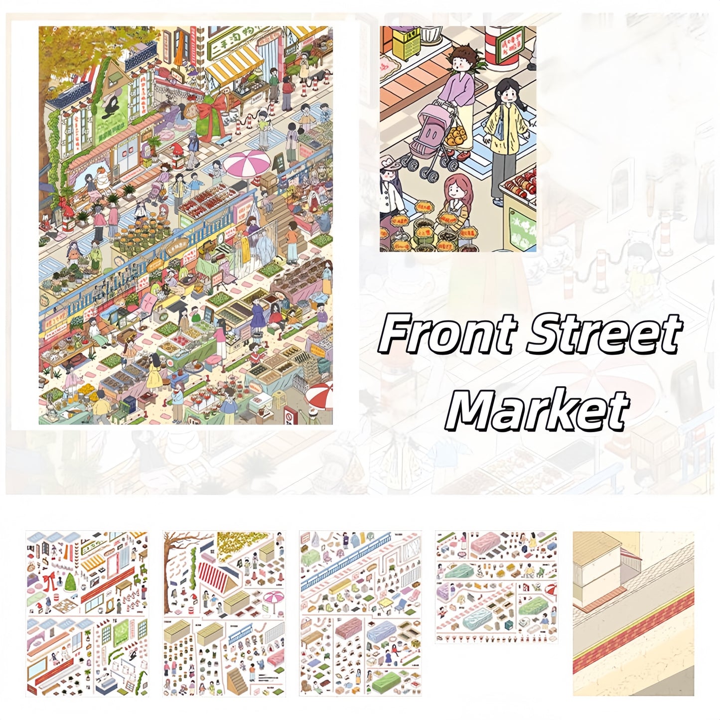 Scenes of Life 3D Sticker | 5 Cute Miniature Scenes