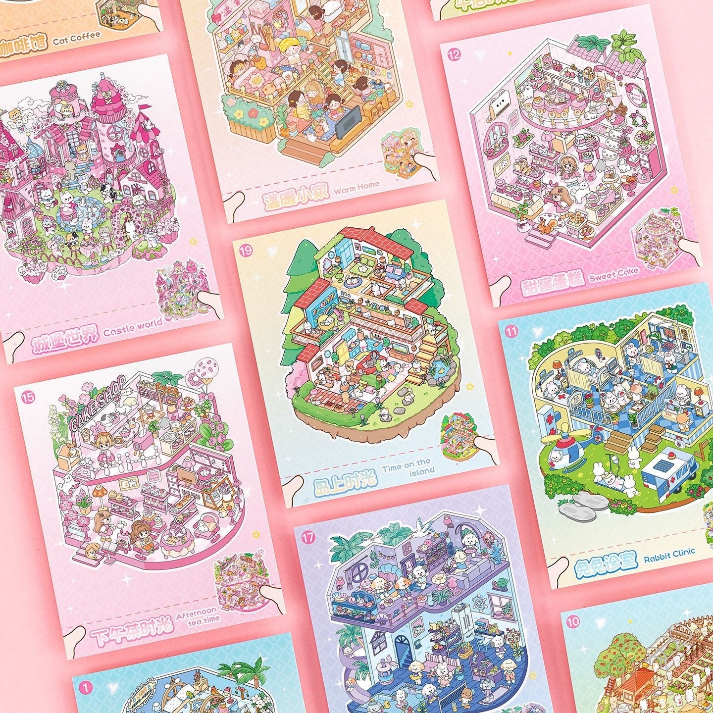 Dreamy Homes 3D Sticker Book