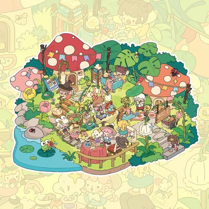 Mysterious Place 3D Sticker | 4 Cute Miniature Scenes