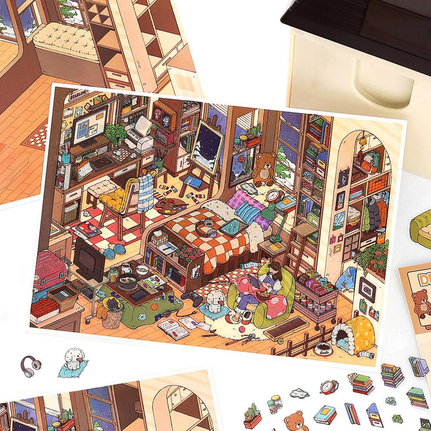 MBTI Home 3D Sticker | 2 Cute Miniature Scenes