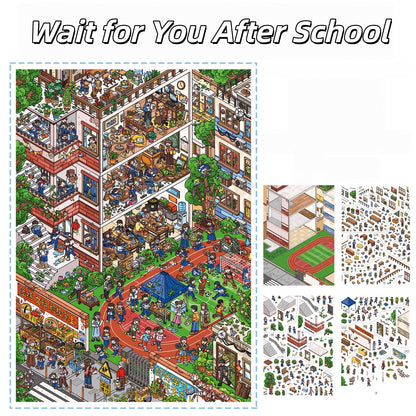 Street Views 3D Sticker | 4 Cute Miniature Scenes