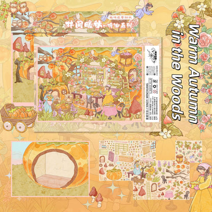 A Sip of Comfort 3D Sticker | 4 Cute Miniature Scenes