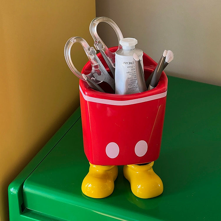French Fries Box-Shaped Ceramic Pen Holder Desk Organizer