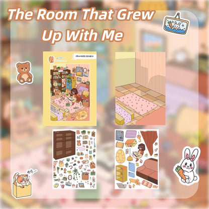 Dream Homes 3D Sticker | 4 Cute Miniature Scenes