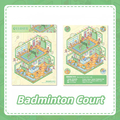 Summer Sports 3D Sticker | 2 Cute Miniature Scenes