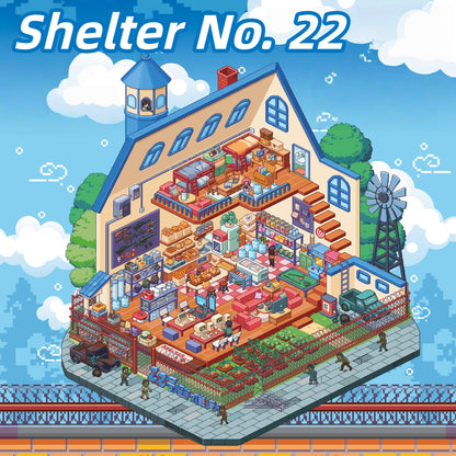 Pixel Wonderous Adventure 3D Sticker | 2 Cute Miniature Scenes