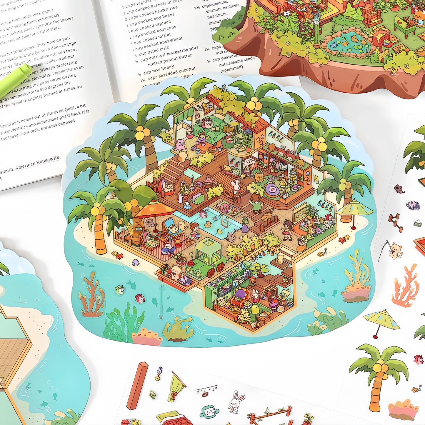 My Dream House 3D Sticker | 2 Cute Miniature Scenes