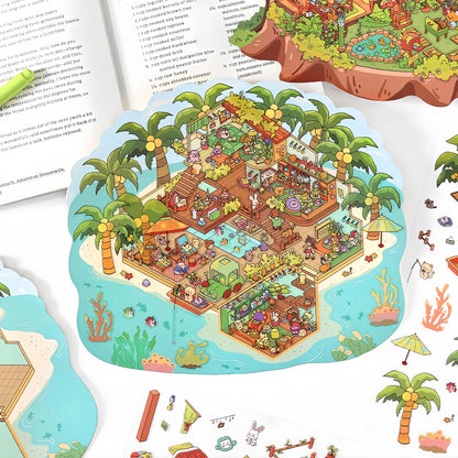 My Dream House 3D Sticker | 2 Cute Miniature Scenes