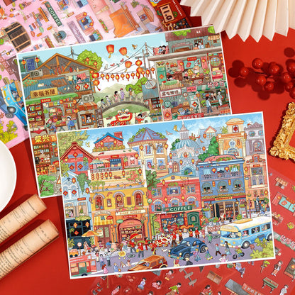 Happy New Year 3D Sticker | 4 Cute Miniature Scenes