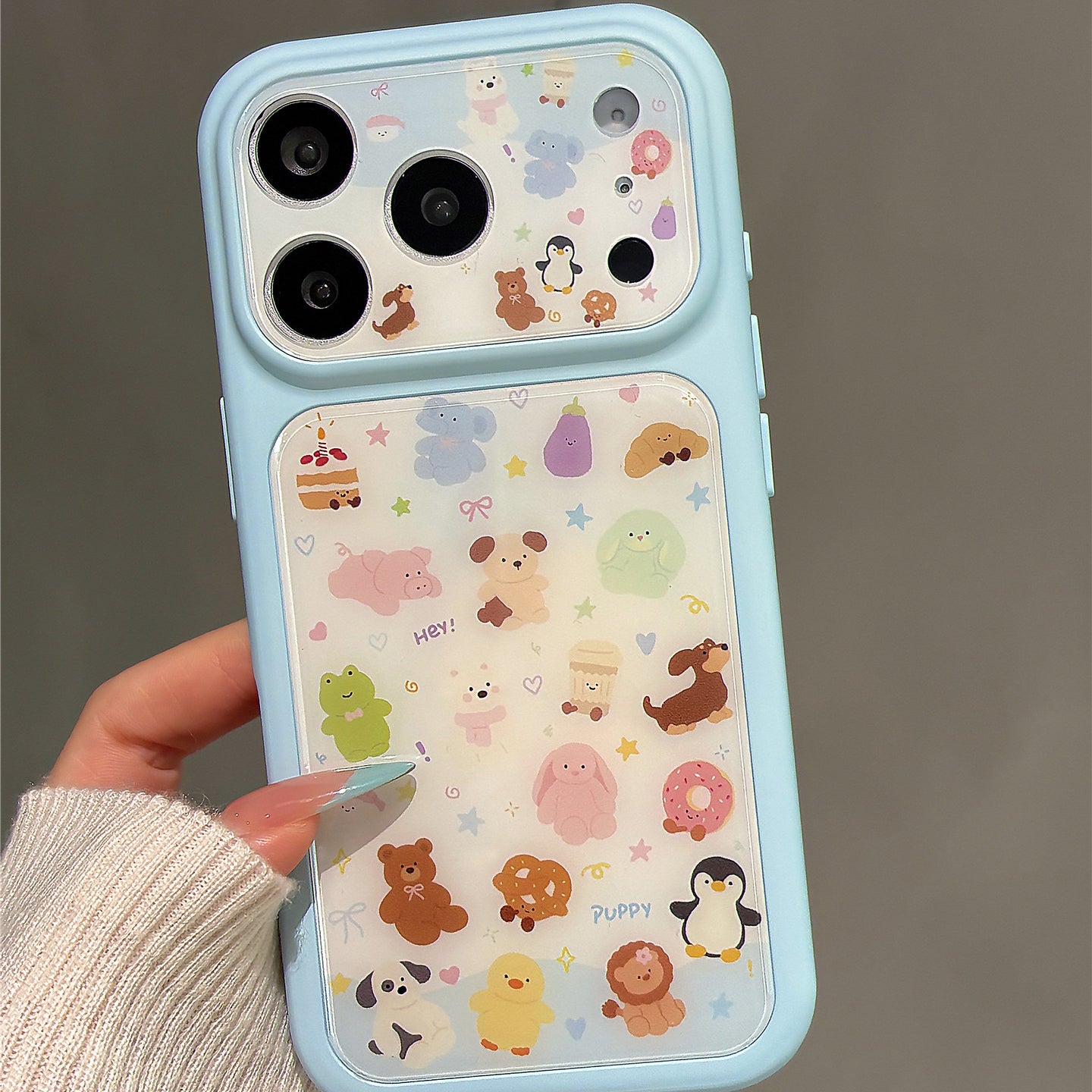 Baby Blue Little Animal Acrylic Phone Case