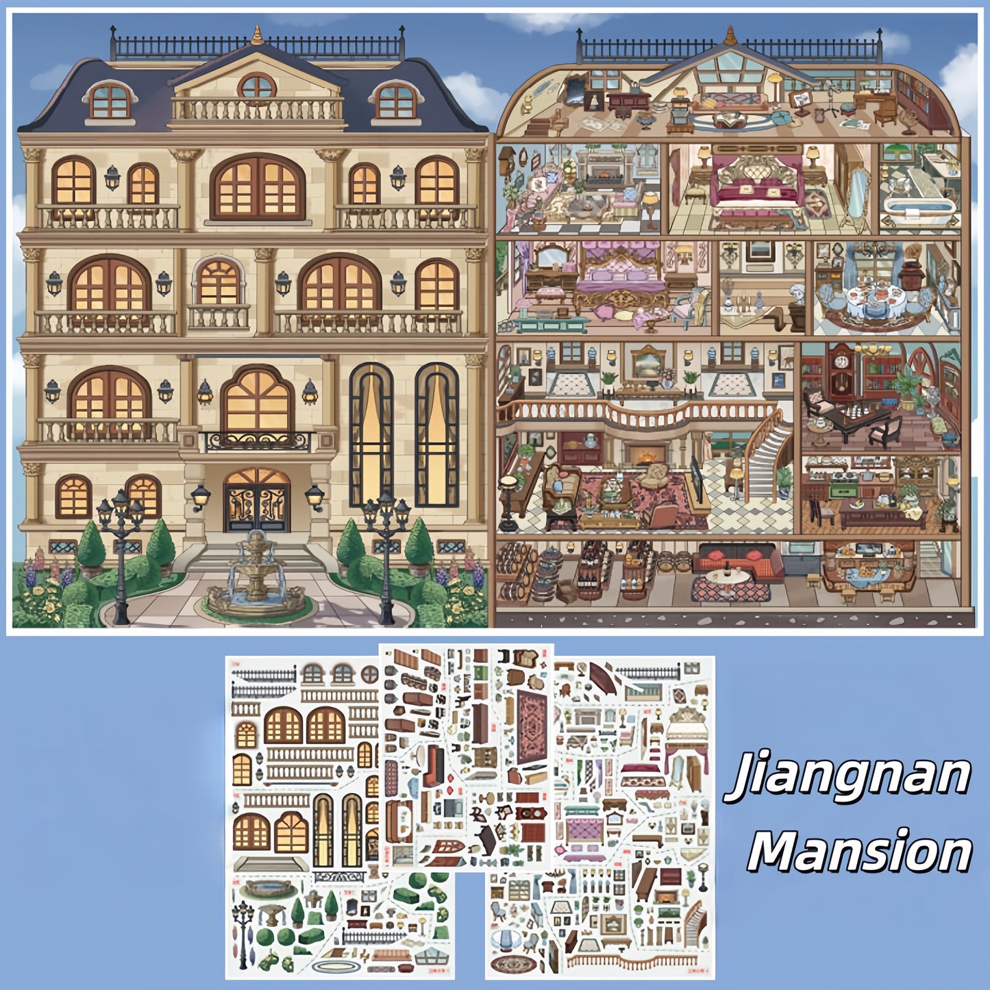 Whimsical Life 3D Sticker | 4 Cute Miniature Scenes