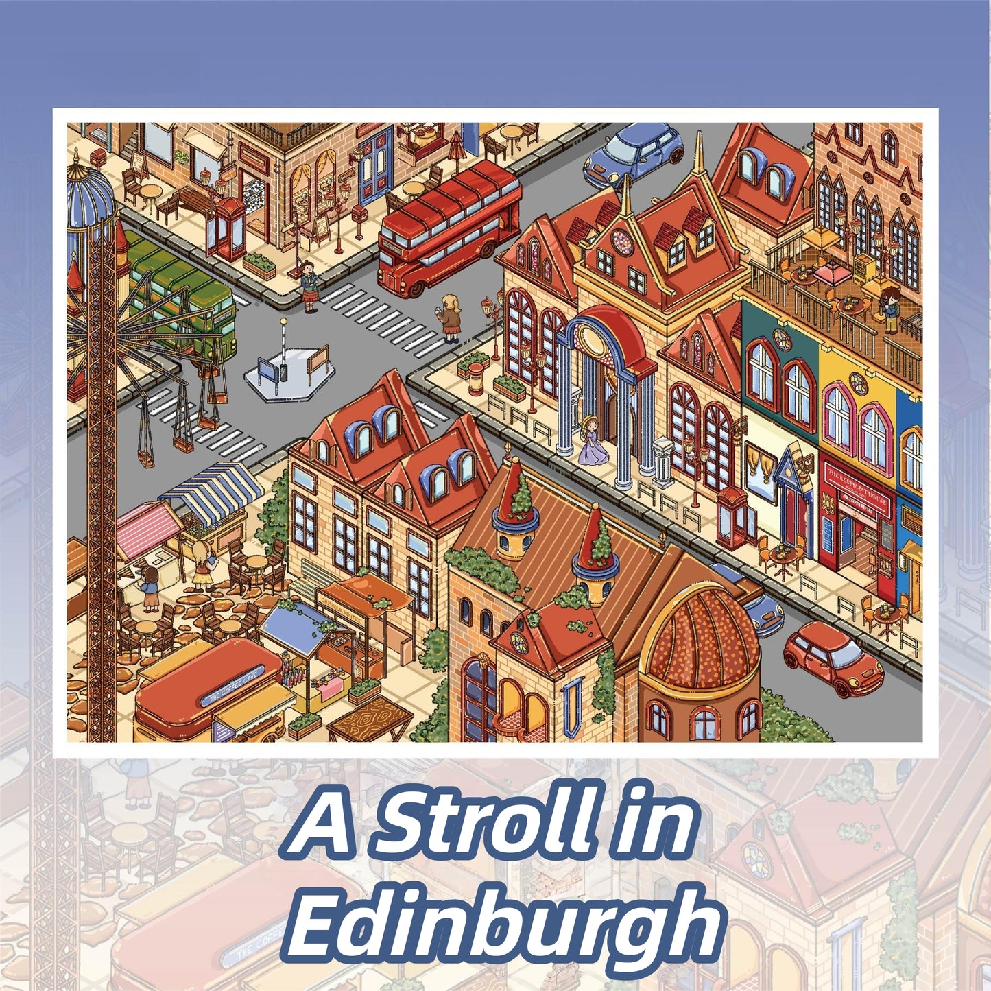 City Wanderings 3D Sticker | 2 Cute Miniature Scenes