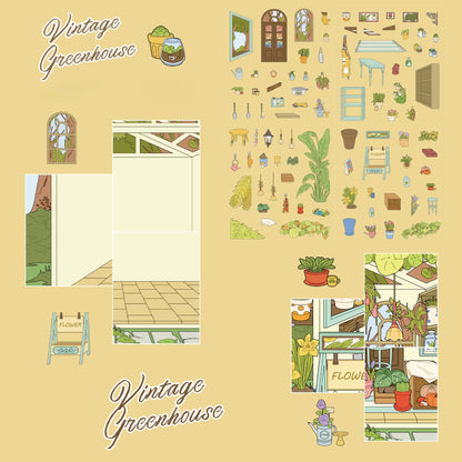 Vintage Greenhouse 3D Sticker