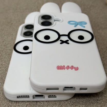 Glasses Bunny Silicone Phone Case