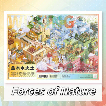Other World 3D Sticker | 2 Cute Miniature Scenes