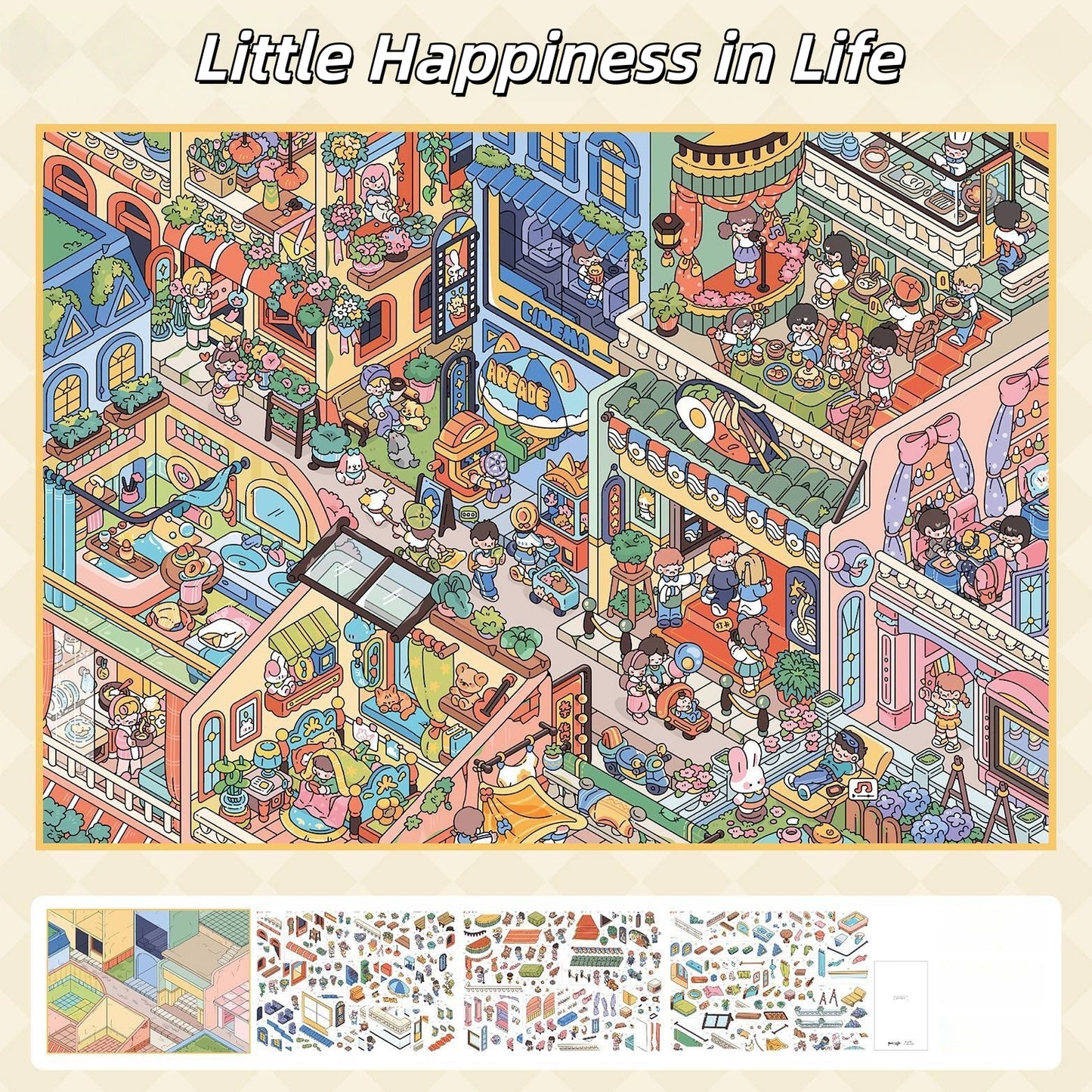 Small Wonders 3D Sticker | 3 Cute Miniature Scenes