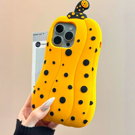 Polka Dot Pumpkin Silicone Phone Case