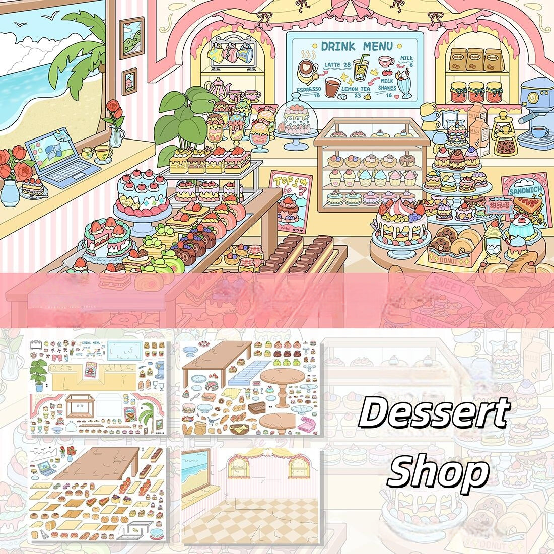 Sweet Days 3D Sticker | 2 Cute Miniature Scenes
