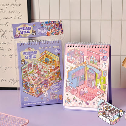 Cute Town 3D Sticker Book
