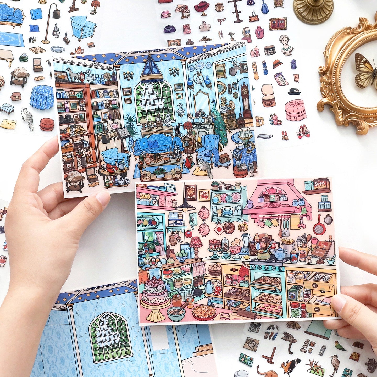 Little Corners 3D Sticker | 4 Cute Miniature Scenes