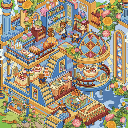 Fairyland 3D Sticker | 4 Cute Miniature Scenes