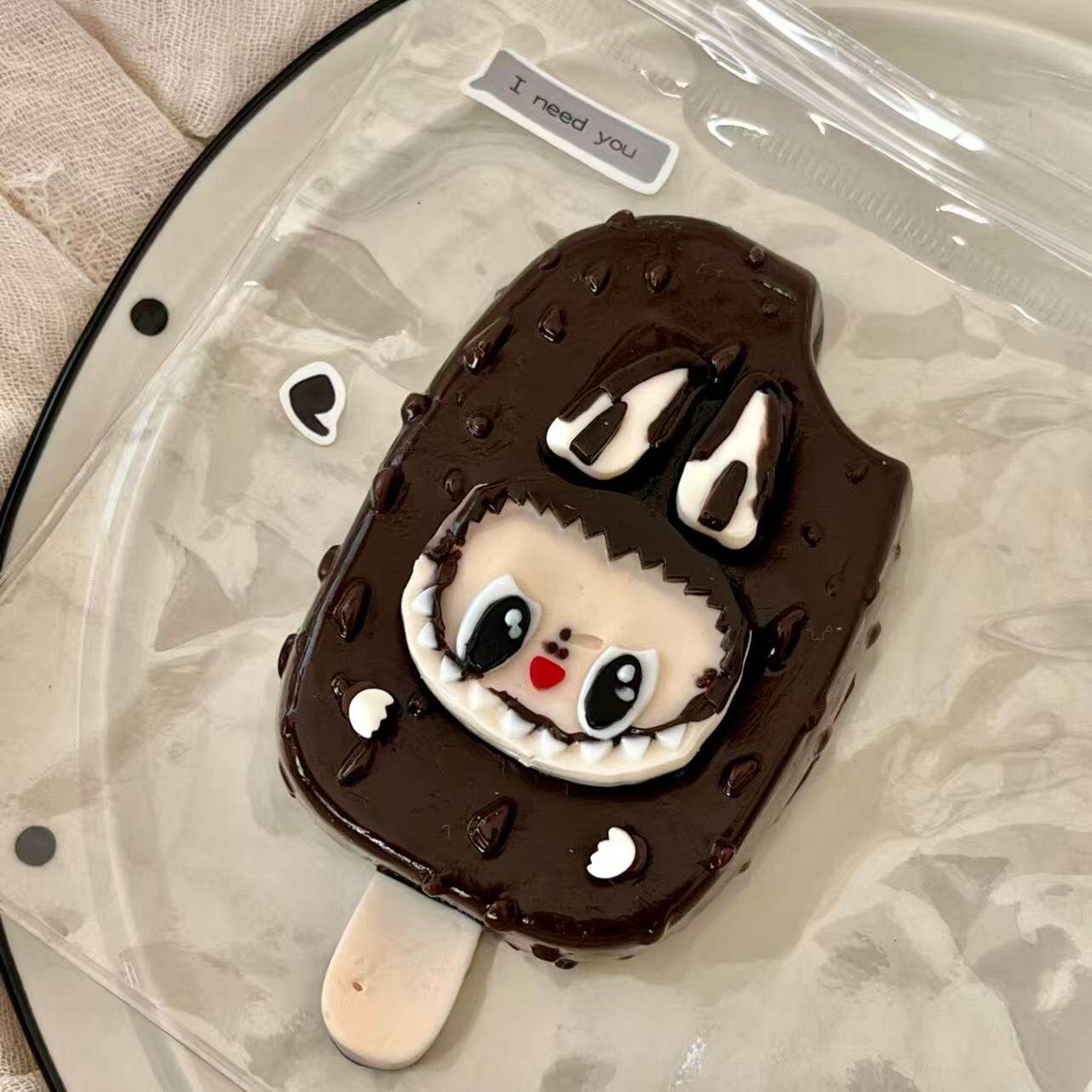 Labubu Dark Chocolate Ice Cream Bar Squishy